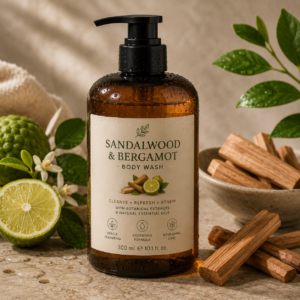 sandalwood bergamot body wash