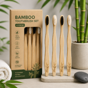bamboo toothbrush set